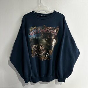 Vintage Wolf Crewneck | Large
